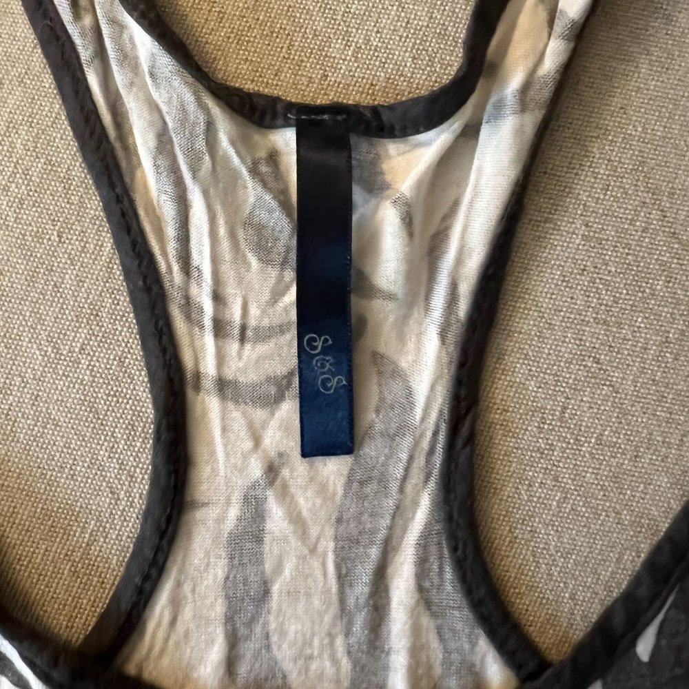 Gray & White Zebra Tunic Top/Dress Sz M EUC - Picture 3 of 5